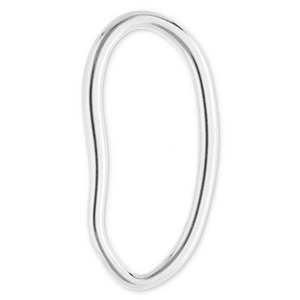 Stainless steel findings connector oval Silver