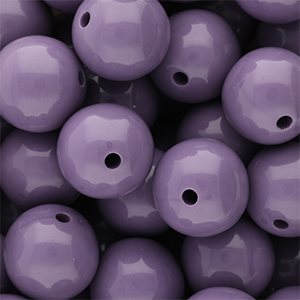 16 mm DQ acrylic beads shiny Purple Haze 18-3718 TCX