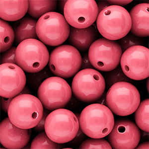 12 mm DQ acrylic beads shiny Pink Lemonade 16-1735 TCX