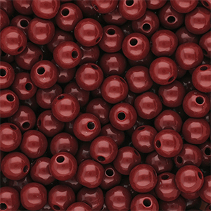 10 mm DQ acrylic beads shiny Salsa Red 18-1657 TCX