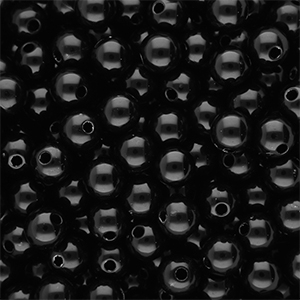 8 mm DQ acrylic beads shiny Black