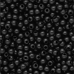 6 mm DQ acrylic beads shiny Black