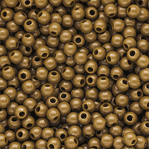 4 mm DQ acrylic beads shiny Wood Thrush Brown 17-1129 TCX