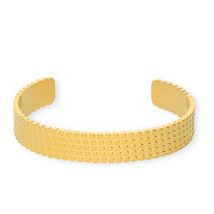 Stainless steel bracelets bangle dots Gold