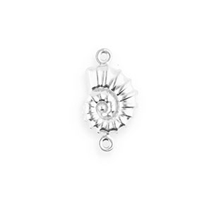 Stainless steel findings connector shell Silver