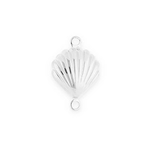Stainless steel findings connector shell Silver