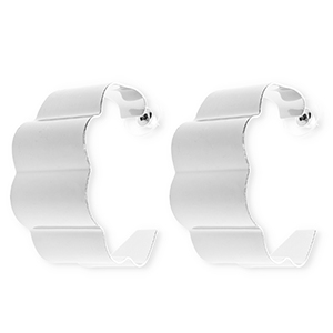 Statement earrings&nbsp;/&nbsp;earpins&nbsp;with stainless steel post Silver