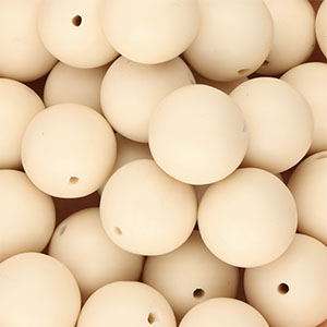 Silicone beads 18mm Nude Beige