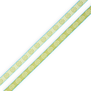 BY31&reg; Ribbon tekst spiral Green-Turquoise Blue