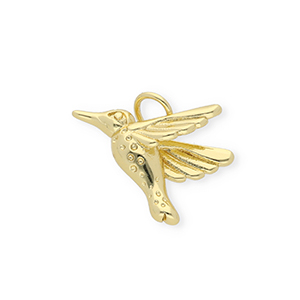 Brass TQ metal charms hummingbird Gold