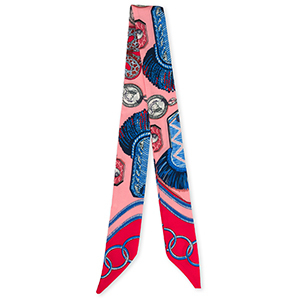Bandana scarf with pattern Red-Pink-Blue
