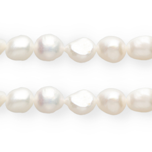 TQ Freshwater pearls nugget oval 10mm Natural White