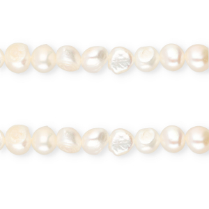 TQ Freshwater pearls nugget round 7-8mm Natural White