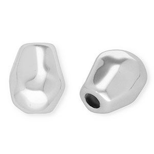 Acrylic beads irregular Silver