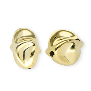 Acrylic beads oval Gold