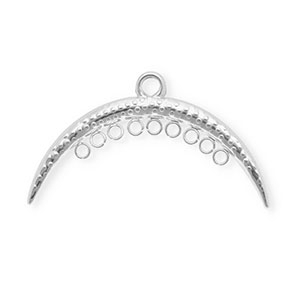 BY31&reg; Stainless steel findings connector arch with 10 loops Silver
