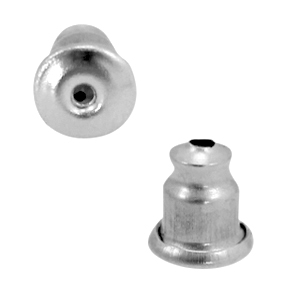 Stainless steel earring backs Silver