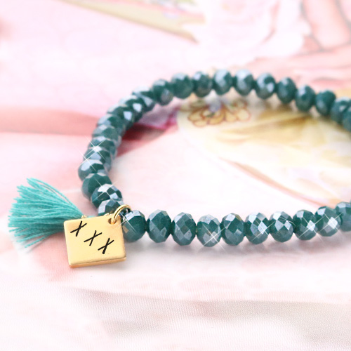 These bracelets can easily be made with our new top faceted bracelets