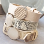 Cuoio and DQ European leather jewellery with snake and leopard print