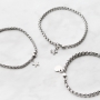 Necklaces and bracelets of coloured ball chain, stainless steel belcher chain and metal style wire