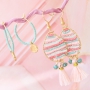 Cheerfully earrings and bracelets with coloured Miyuki beads delica&rsquo;s 11/0