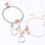Magnificent jewellery with strass beads and acrylic beads with pearl coating