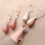 Festive, winter earrings with our new Polaris Elements drop shaped beads