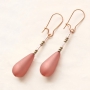 Festive, winter earrings with our new Polaris Elements drop shaped beads