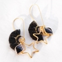Handmade earrings with crystal glass charms and DQ metal