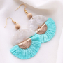 Beach jewellery with wooden beads, shells and DQ European metal