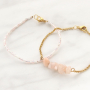 Bracelets and earrings with gold and silver stainless steel jewellery findings