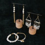 Create earrings and bracelets with freshwater pearl nuggets, like this: