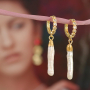 Make the most beautiful trendy earrings with brass charms!