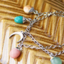 Get inspired: With natural stone charms you can make these trendy earrings