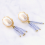 These trendy earrings can be made with the DQ European metal earring findings: