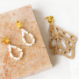 You can make your own earrings with brass TQ metal earring findings: