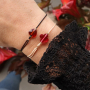 These cute bracelets are made with the latest fashion faceted beads: