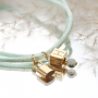 Take a look at how to create stylish jewellery with stainless steel cube letter beads: 