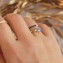 Combine these colourful rings and earrings with handmade jewellery