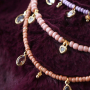 Minimalistic necklaces with glass seed beads 