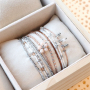 Elegant bracelet collection with hematite beads