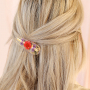 Dried flower bracelets with matching hair clips