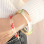Dried flower bracelets with matching hair clips