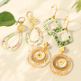 Create statement earrings with resin pendants