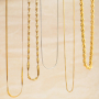 Combine stainless steel necklaces and bracelets