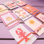 Inspiration time with ribbon text and unique jewellery cards