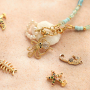 Make beautiful necklaces and rings with brass TQ metal charms