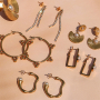 Mix and match stainless steel earrings