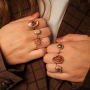 Inspiration time with stainless steel rings with enamel
