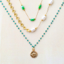 Inspiration time with stainless steel findings belcher chain with colours